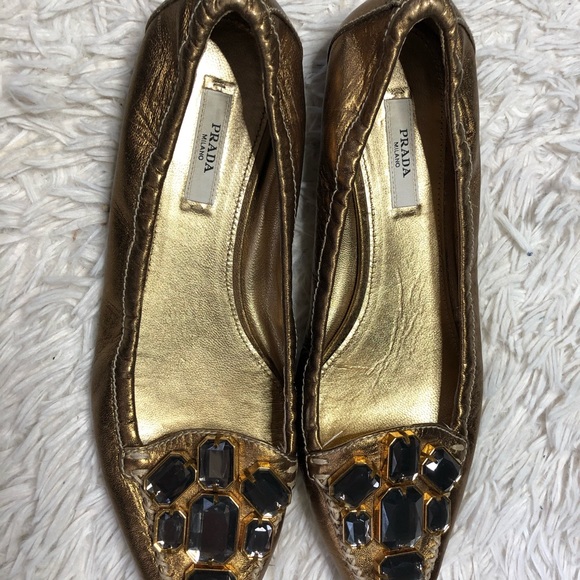 PRADA Rhinestone flats in excellent condition - Picture 6 of 10